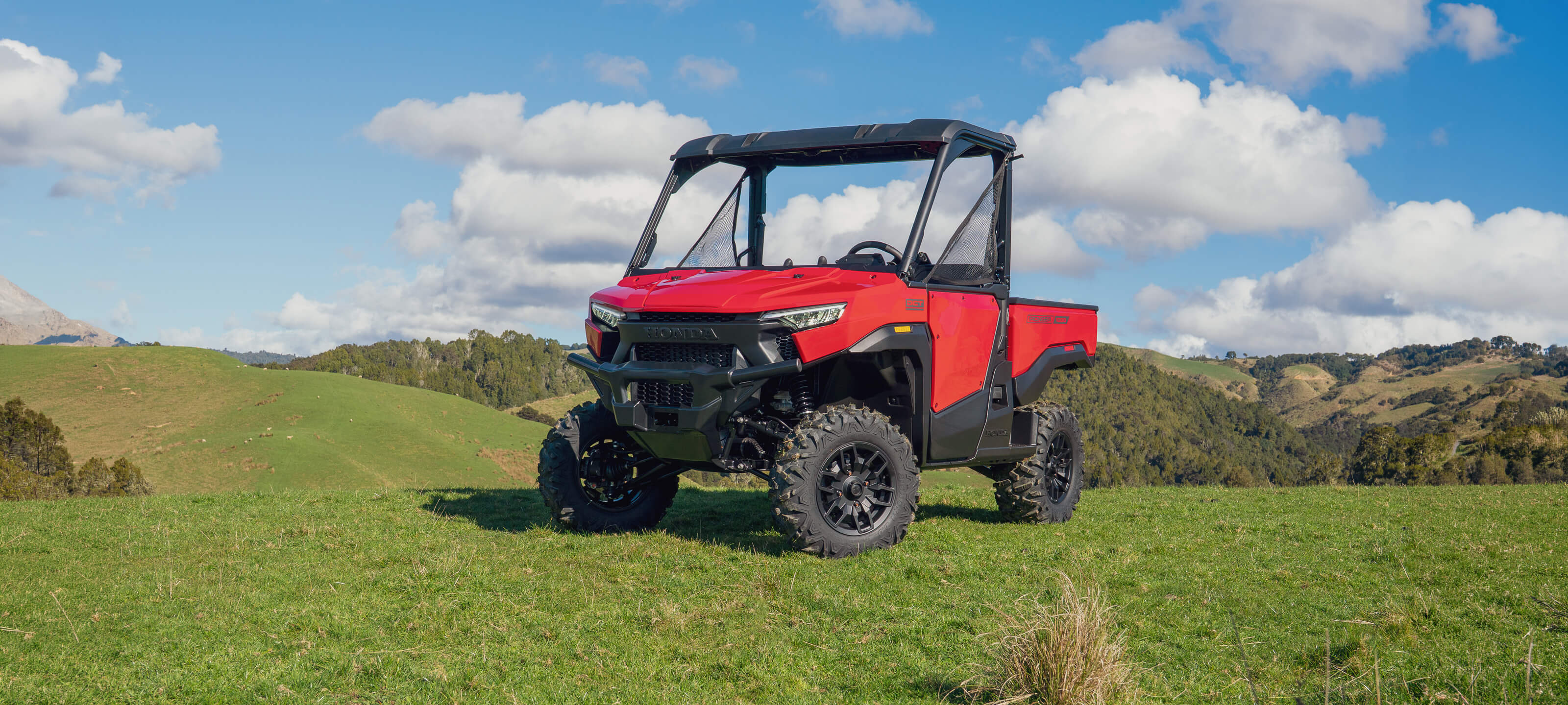 Pioneer 1000 Deluxe front three-quarter view